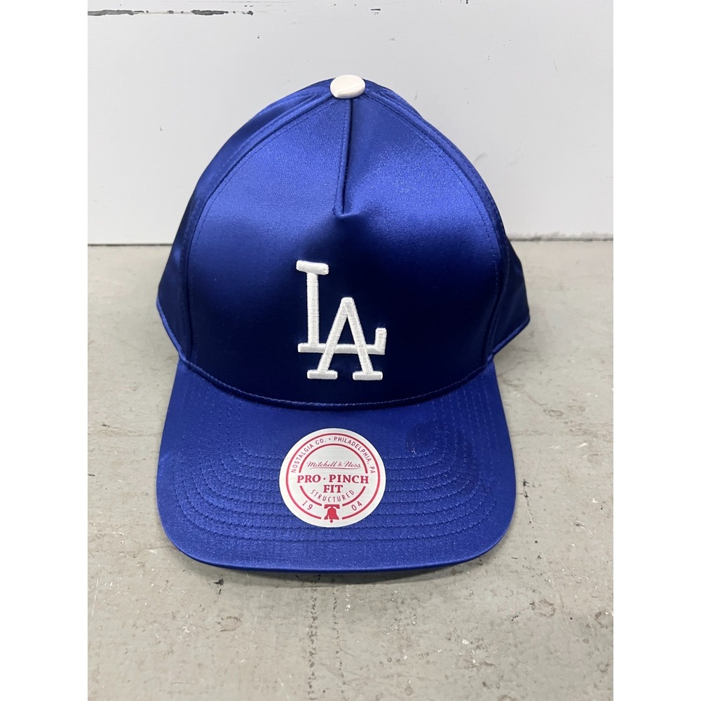 Mitchell & Ness Los Angeles Dodgers Snapback Hat Mens Blue Pro Pinch Fit MLB Cap
